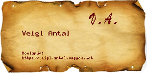 Veigl Antal névjegykártya
